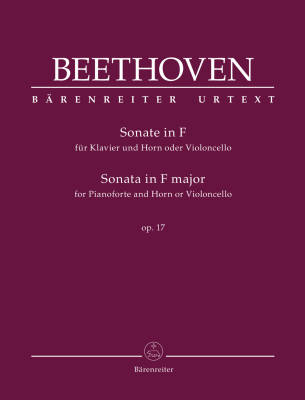 Baerenreiter Verlag - Sonata in F major op. 17 - Beethoven/Del Mar - Horn or Violoncello, Piano - Parts Set