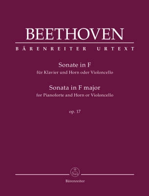 Sonata in F major op. 17 - Beethoven/Del Mar - Horn or Violoncello, Piano - Parts Set