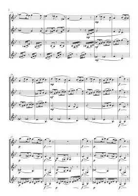 Sicilienne - Faure/Thorne - Clarinet Quartet - Score/Parts