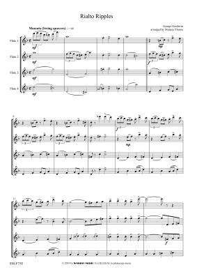 Rialto Ripples - Gershwin/Thorne - Flute Quartet - Score/Parts