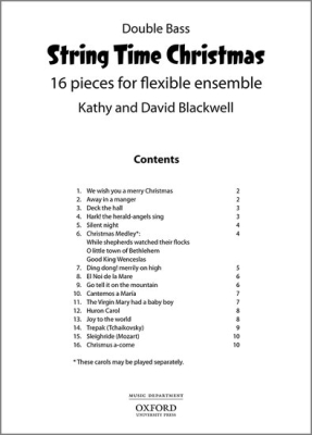 Oxford University Press - String Time Christmas - Blackwell/Blackwell - Contrebasse - livre