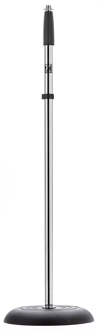 Round Based Mic Stand - Chrome