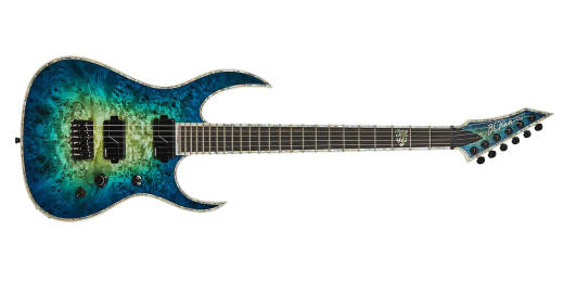 Shredzilla Extreme Electric Guitar - Cyan Blue Burl