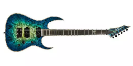 B.C. Rich - Shredzilla Extreme Electric Guitar - Cyan Blue Burl