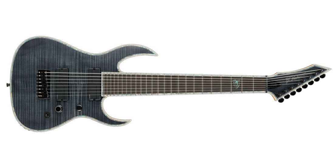 Shredzilla Extreme 8-String Electric Guitar Flame Maple - Trans Black Satin