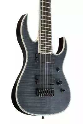 Shredzilla Extreme 8-String Electric Guitar Flame Maple - Trans Black Satin