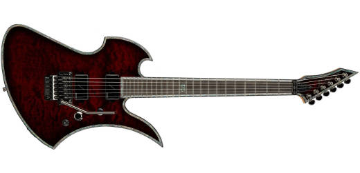 B.C. Rich - Mockingbird Extreme Exotic Electric Guitar with Floyd Rose Bridge - Black Cherry Quilted Maple