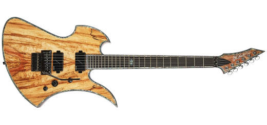 B.C. Rich - Mockingbird Extreme Exotic Electric Guitar with Floyd Rose Bridge - Natural Transparent Spalted Maple