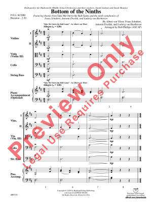 Bottom of the Ninths - Tilzer /Schubert /Dvorak /Beethoven /Phillips - String Orchestra - Gr. 1.5