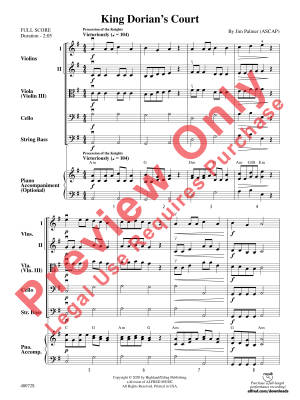King Dorian\'s Court - Palmer - String Orchestra - Gr. 1