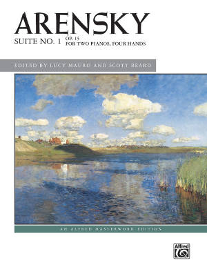 Alfred Publishing - Suite No. 1, Op. 15 - Arensky/Mauro/Beard - Piano Duet (2 Pianos, 4 Hands) - Book