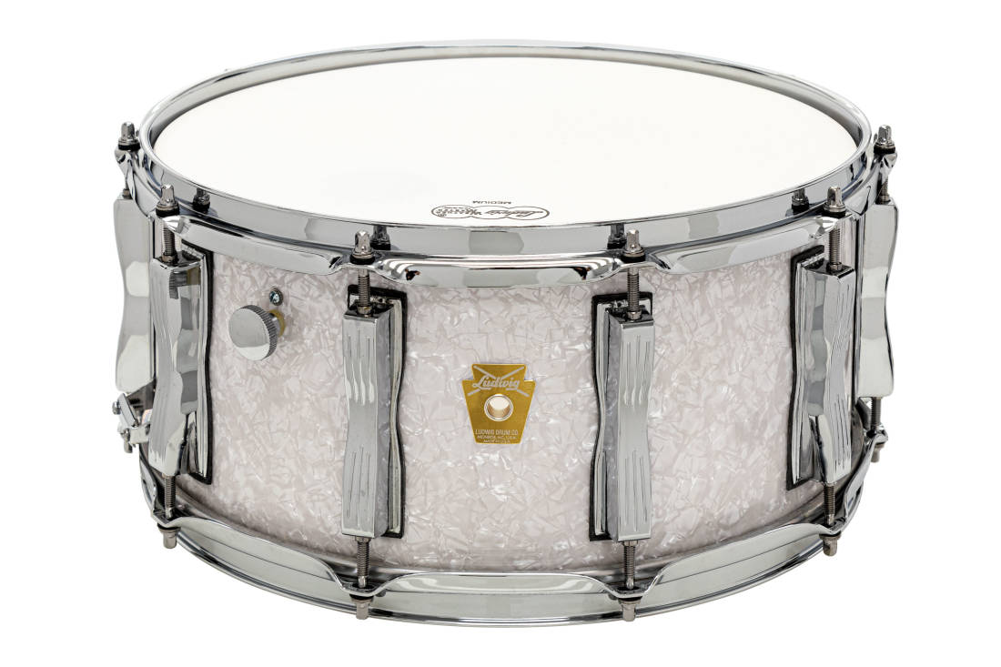 Ludwig Drums - Classic Maple 6.5x14'' Snare Drum - White Marine Pearl