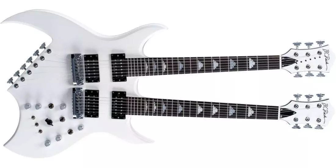 Rich B Legacy Double Neck 18-String Electric with Case - White