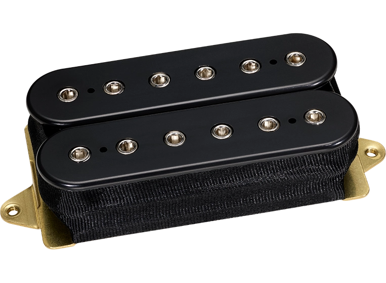 Super Distortion F-Spaced Humbucker Pickup - Black with Nickel Poles