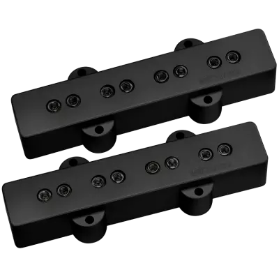 DiMarzio - Bass Model J Pickup Set - Black with Black Poles