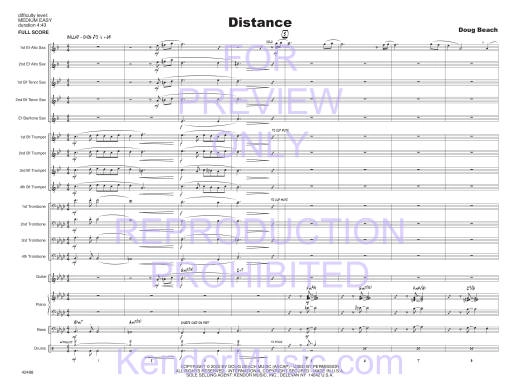 Distance - Beach - Jazz Ensemble - Gr. Medium Easy