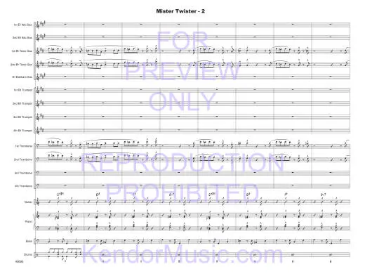 Mister Twister - Zvacek - Jazz Ensemble - Gr. Medium Easy