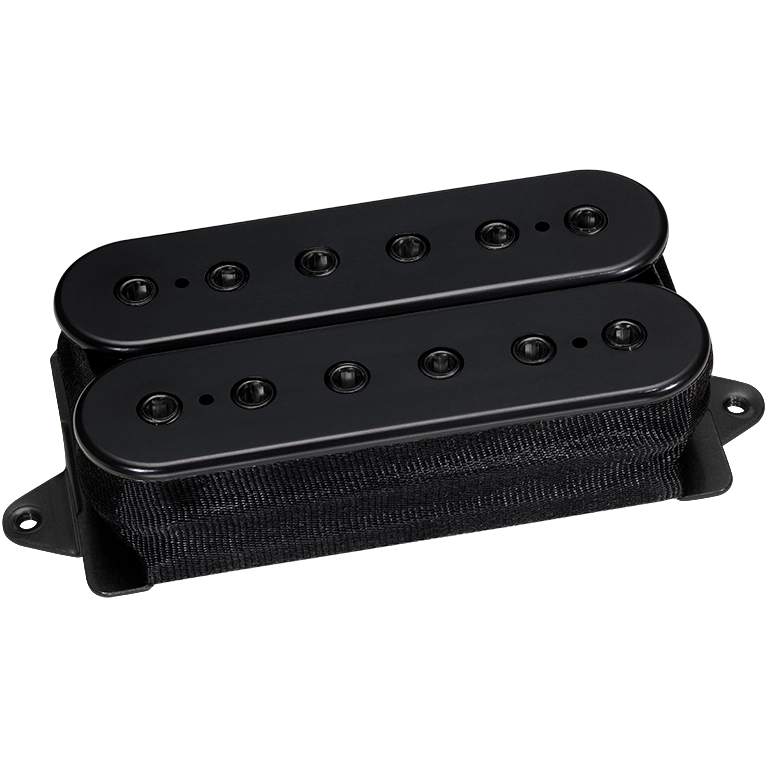 Evolution F-Spaced Bridge Pickup - Black with Black Poles