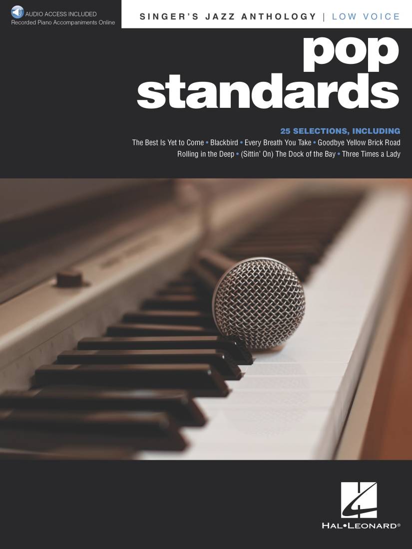Pop Standards: Singer\'s Jazz Anthology - Low Voice/Piano - Book/Audio Online