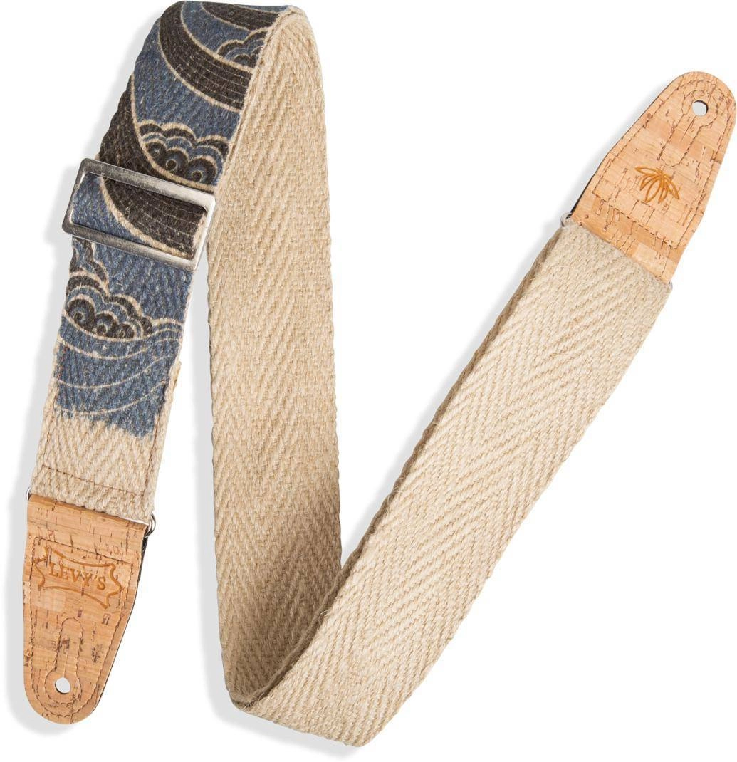 2\'\' Hemp Guitar Strap with Natural Cork Ends - Island