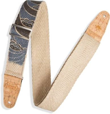 2\'\' Hemp Guitar Strap with Natural Cork Ends - Island