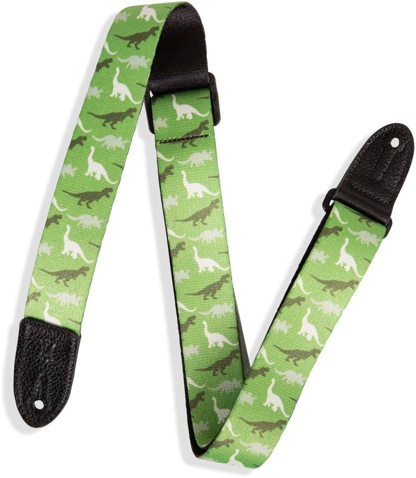 1.5\'\' Children\'s Guitar Strap - Dinosaur Camo Green