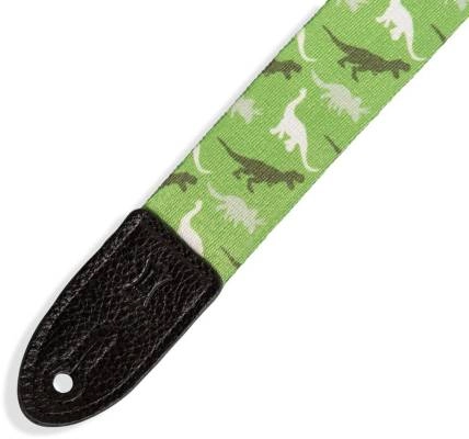 1.5\'\' Children\'s Guitar Strap - Dinosaur Camo Green