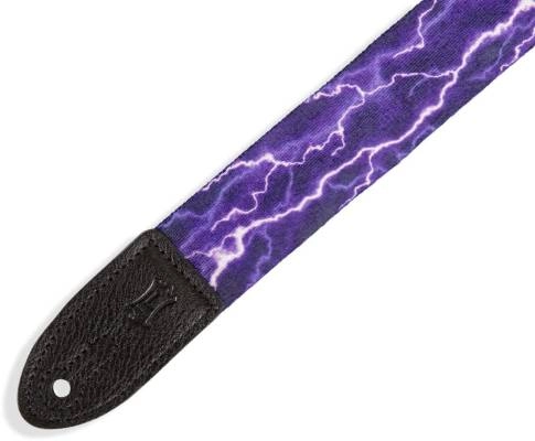 1.5\'\' Children\'s Guitar Strap - Purple Bolt