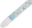 1.5\'\' Children\'s Guitar Strap - Unicorns/Light Blue
