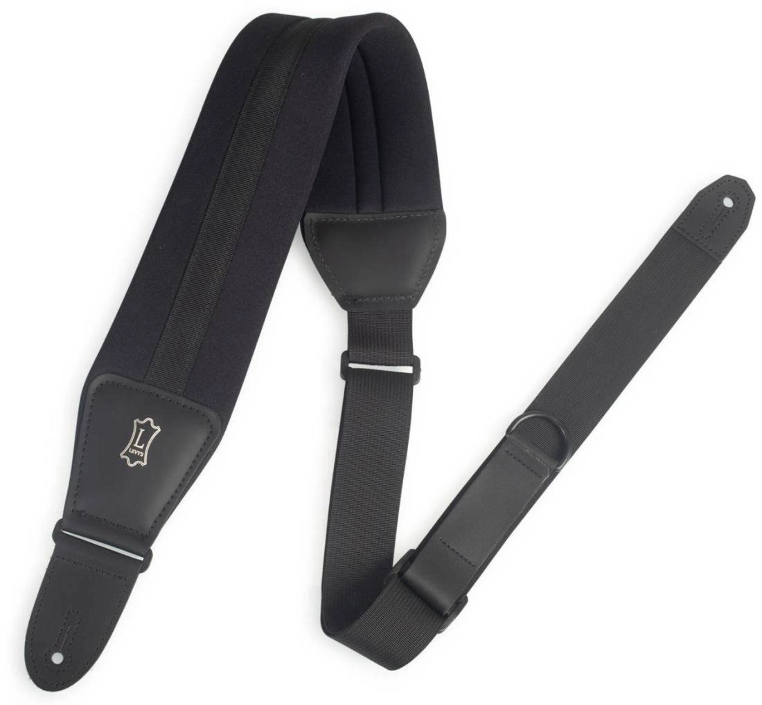 3.25\'\' Neoprene Right Height Guitar Strap - Black