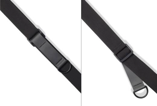 3\'\' Ergonomic Garment Leather Right Height Guitar Strap - Red