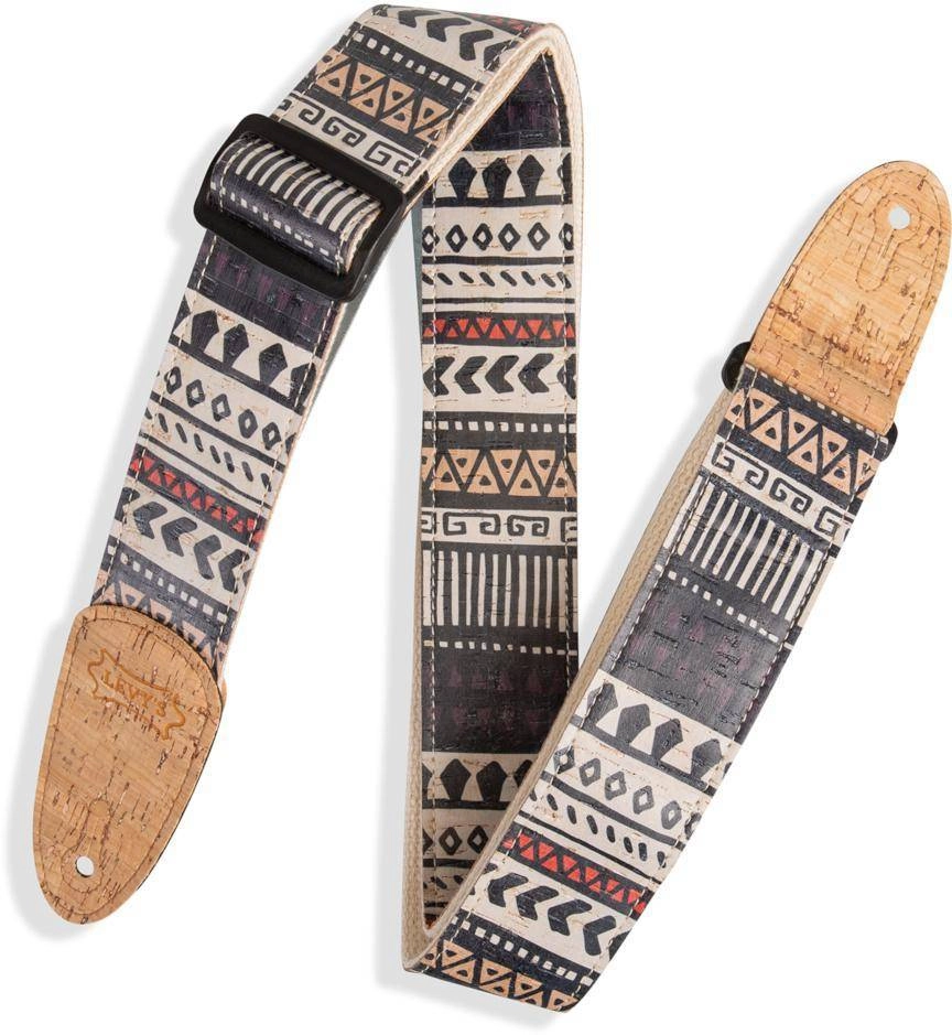 2\'\' Natural Cork Guitar Strap - Zanzibar