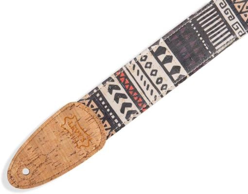 2\'\' Natural Cork Guitar Strap - Zanzibar