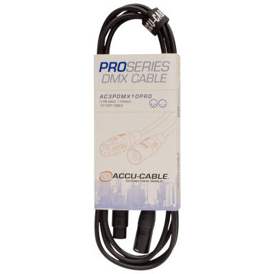 Accu Cable - Cble DMX 3 broches Pro Series - 10 pieds