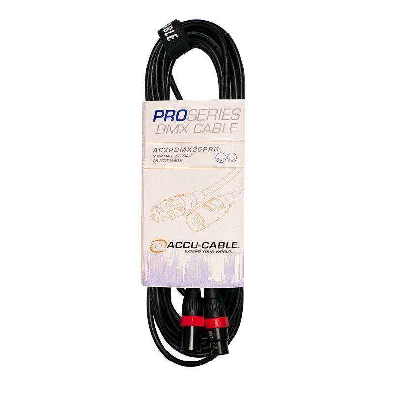 Pro Series 3 Pin DMX Cable - 25 Foot