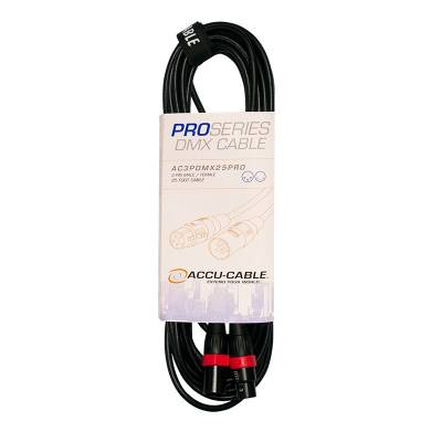 Accu Cable - Cble DMX 3 broches Pro Series - 25 pieds