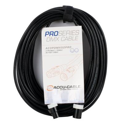 Accu Cable - Cble DMX 3 broches Pro Series - 50 pieds