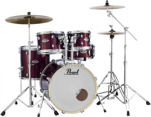 Export EXX 5-Piece Drum Kit (22,12,13,16,SD) with Hardware and Cymbals - Burgundy