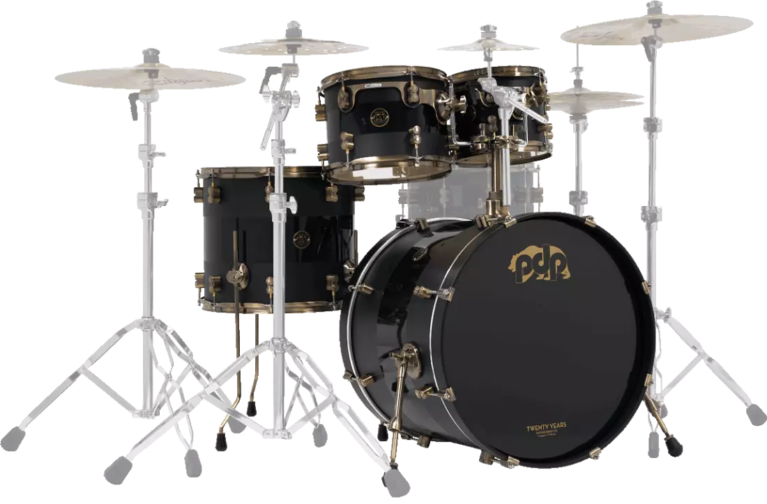 20th Anniversary 4-Piece Shell Pack (22, 10, 12, 16) - Matte/Gloss Black