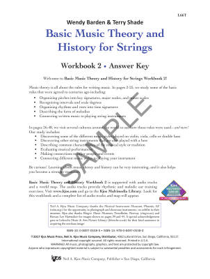 Basic Music Theory and History for Strings, Workbook 2 - Barden/Shade - Teacher\'s Edition - Book