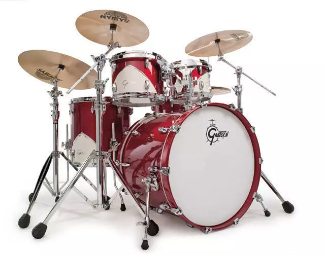 Renown 57 Euro Drum Shell Kit - 5 Pc - 22,16,12,10,14SD - Motor City Red with Throne