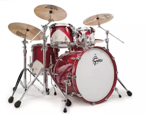 Renown 57 Euro Drum Shell Kit - 5 Pc - 22,16,12,10,14SD - Motor City Red with Throne