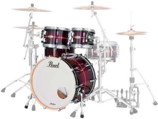 Masters Maple Complete 4-Piece Shell Pack (22,10,12,16) - Red Burst Stripe