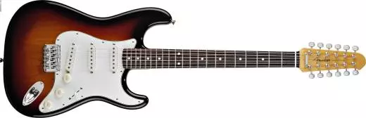 Fender Strat XII 3 Tone Sunburst, Rosewood Neck