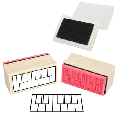 One Octave Piano Stamp & Ink Pad