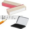 Whirlwind Press - Large Staff Rubber Stamp and Ink Pad