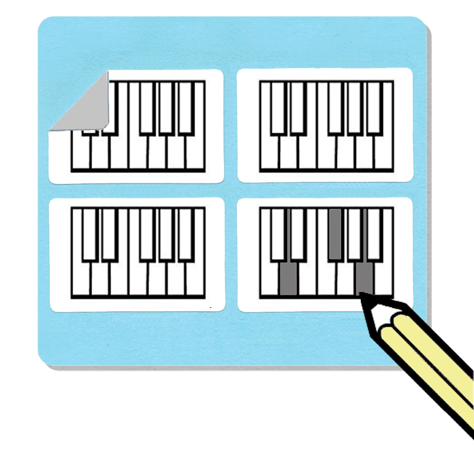 Mini Piano Diagram Stickers (250/pack)