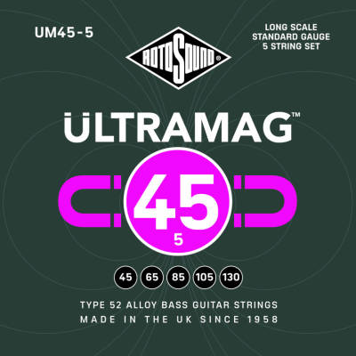 Rotosound - UM45-5 Ultramag Type-52 Alloy 5-String Bass Set (45-130)