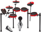 Alesis - Nitro Mesh Kit - 8-Piece Electronic Drum Kit with Mesh Pads - Special Edition Red