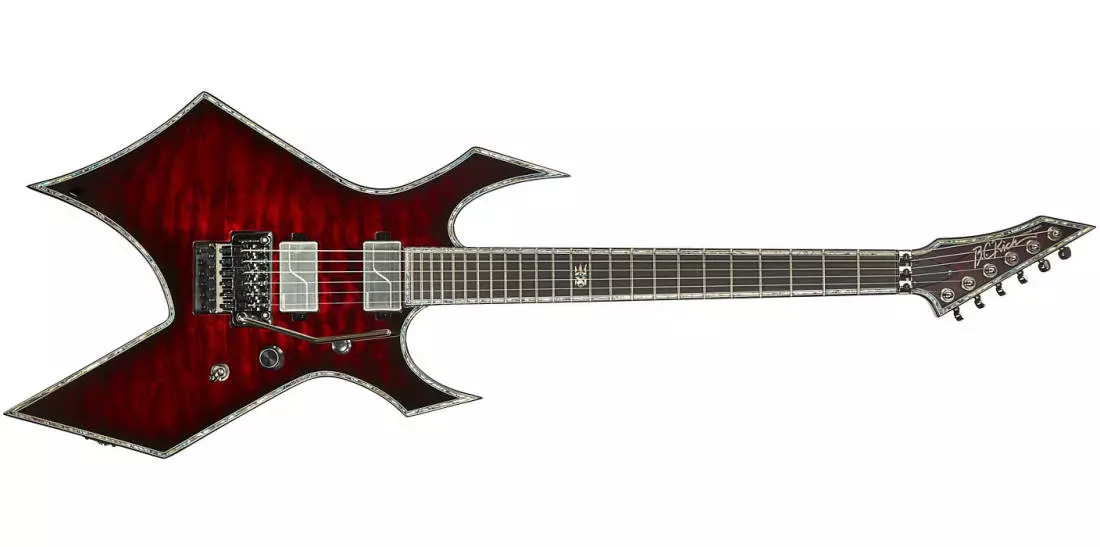 Warlock Extreme Exotic Electric Guitar with Floyd Rose Bridge - Black Cherry